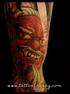 Japanese demon tattoo