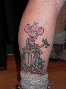 rat cartoon tattoo Tauranga New Zealand