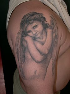 angel girl tattoo
