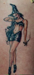 pin up witch tattoo Tauranga New Zealand