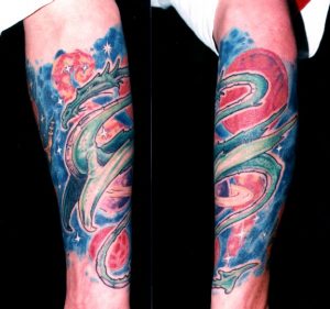 space dragon tattoo Tauranga New Zealand